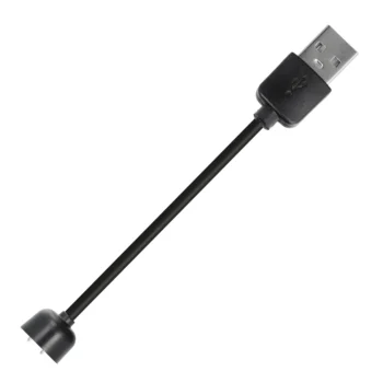 USB krovimo laidas skirtas Xiaomi Band 5, 6, 7 - Juodas - 15cm