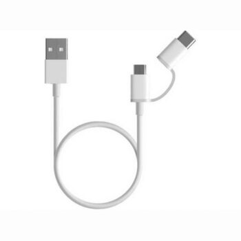 Krovimo laidas Xiaomi Mi 2-in-1, USB-A Micro USB USB-C, 0,3 m, EU SJV4083TY - Baltas
