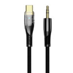 Audio kabelis JELLICO B21 USB-C – JACK 3.5MM -1.2M – Juodas