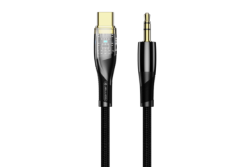 Audio kabelis JELLICO B21 USB-C - JACK 3.5MM -1.2M - Juodas