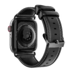 Apyrankė DUX DUCIS YA Genuine Leather Strap skirta Apple Watch 42444549mm – Black