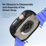 Dėklas skirtas Apple Watch Series 789 41mm DUX DUCIS Bamo – Hard PC + Soft Silicone – MidnightGrey