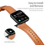 Apyrankė DUX DUCIS YA Genuine Leather Strap skirta Apple Watch 384041mm – Brown