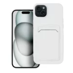 Dėklas Card Case skirtas iPhone 15 Plus – Baltas