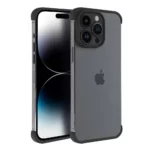 Dėklas MINI BUMPERS su kameros apsauga skirtas Apple iPhone 15 – Black